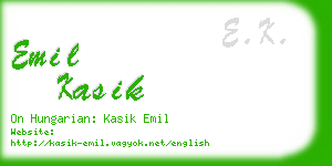 emil kasik business card